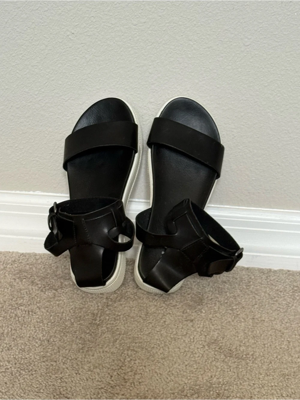 MIA Black Platform Sandals Size 7